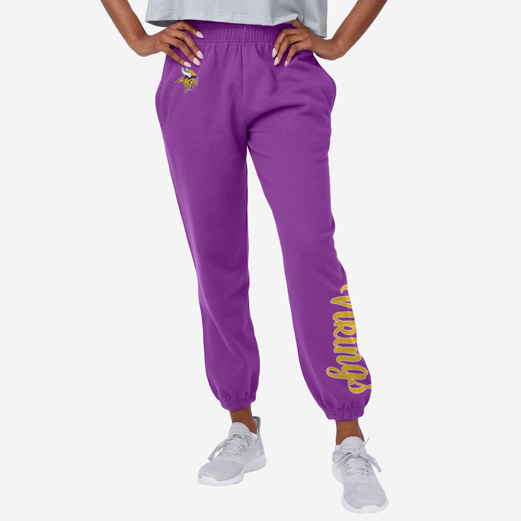 FOCO Minnesota Vikings Script Wordmark Sweatpants Purple L 2