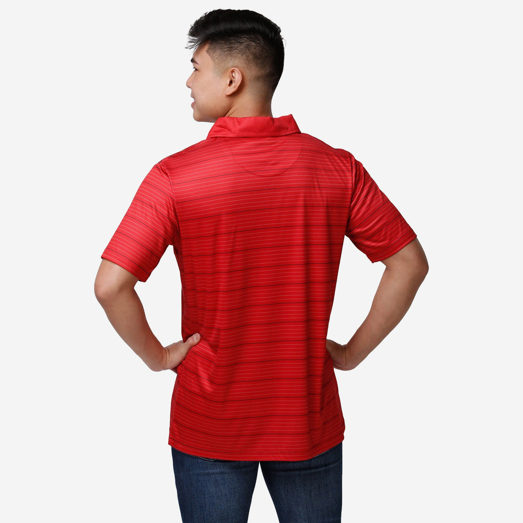 FOCO Ohio State Buckeyes Striped Polyester Polo Men Large 3