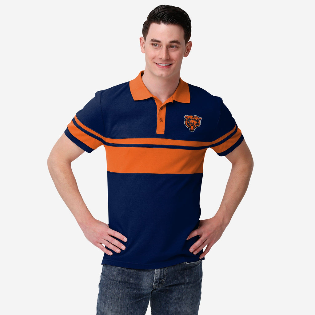 FOCO Chicago Bears Polo Stripe Men M 2