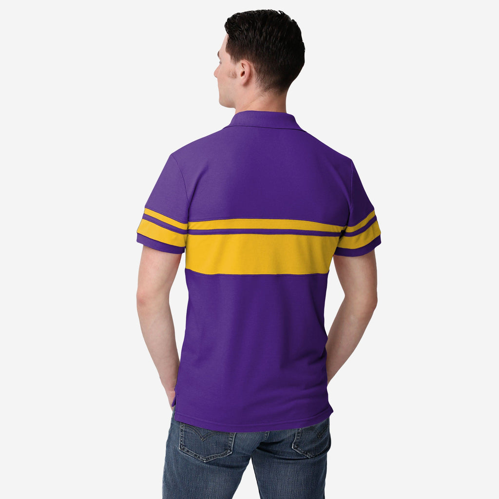 FOCO Minnesota Vikings Cotton Stripe Polo Men M 3