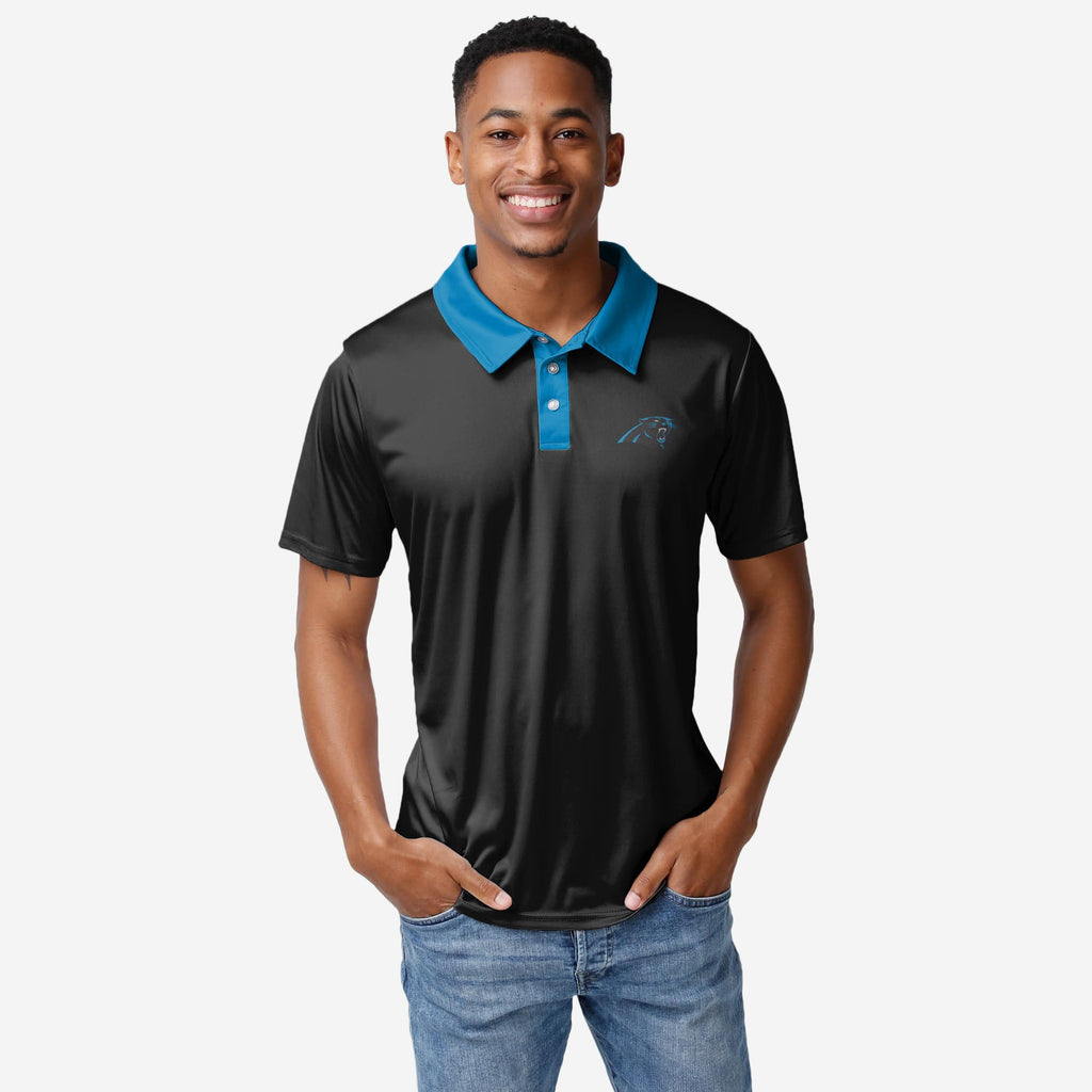 FOCO Carolina Panthers Nightcap Polyester Polo Black M 2
