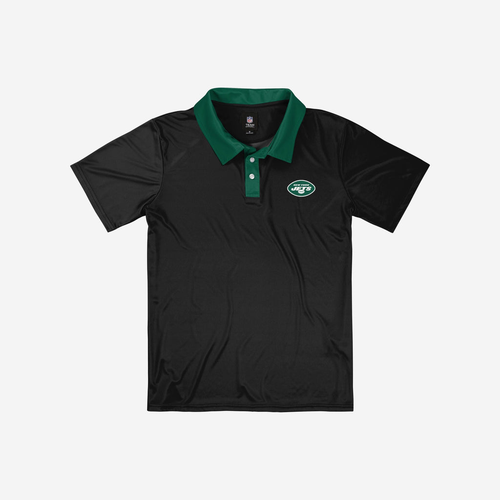 FOCO New York Jets Nightcap Polo Black L Men 4