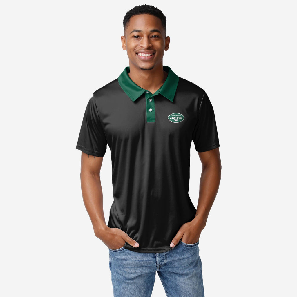 FOCO New York Jets Nightcap Polo Black L Men 2