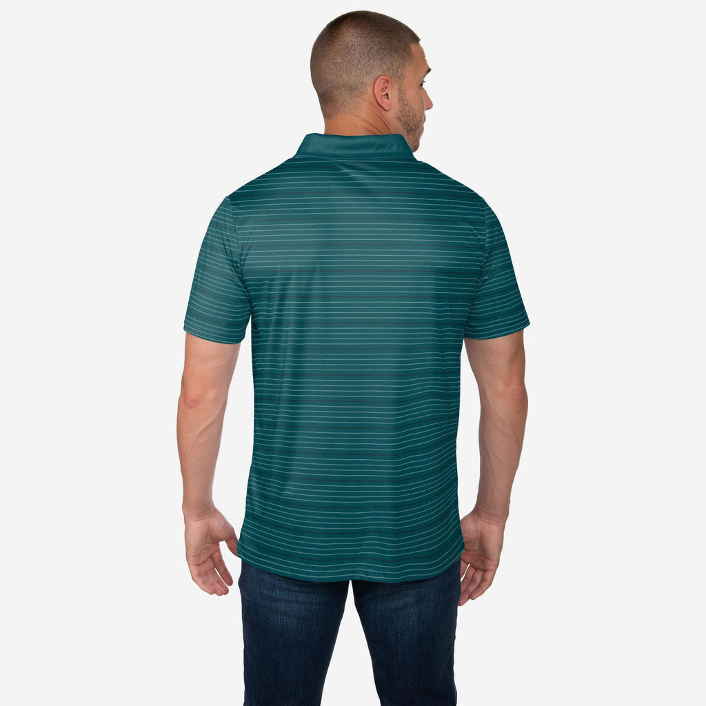 FOCO Philadelphia Eagles Striped Polyester Polo Green 2XL 3