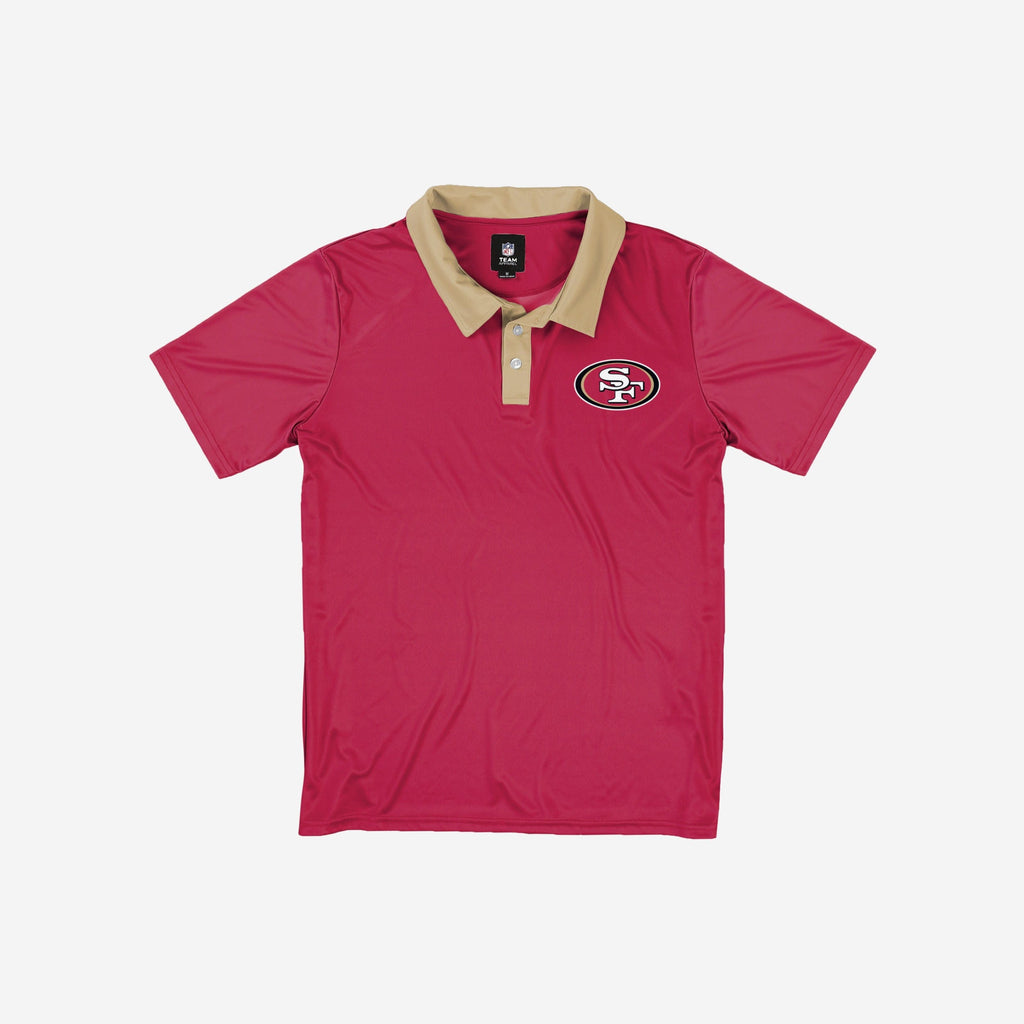 FOCO San Francisco 49ers Workday Warrior Polyester Polo Rouge M 4