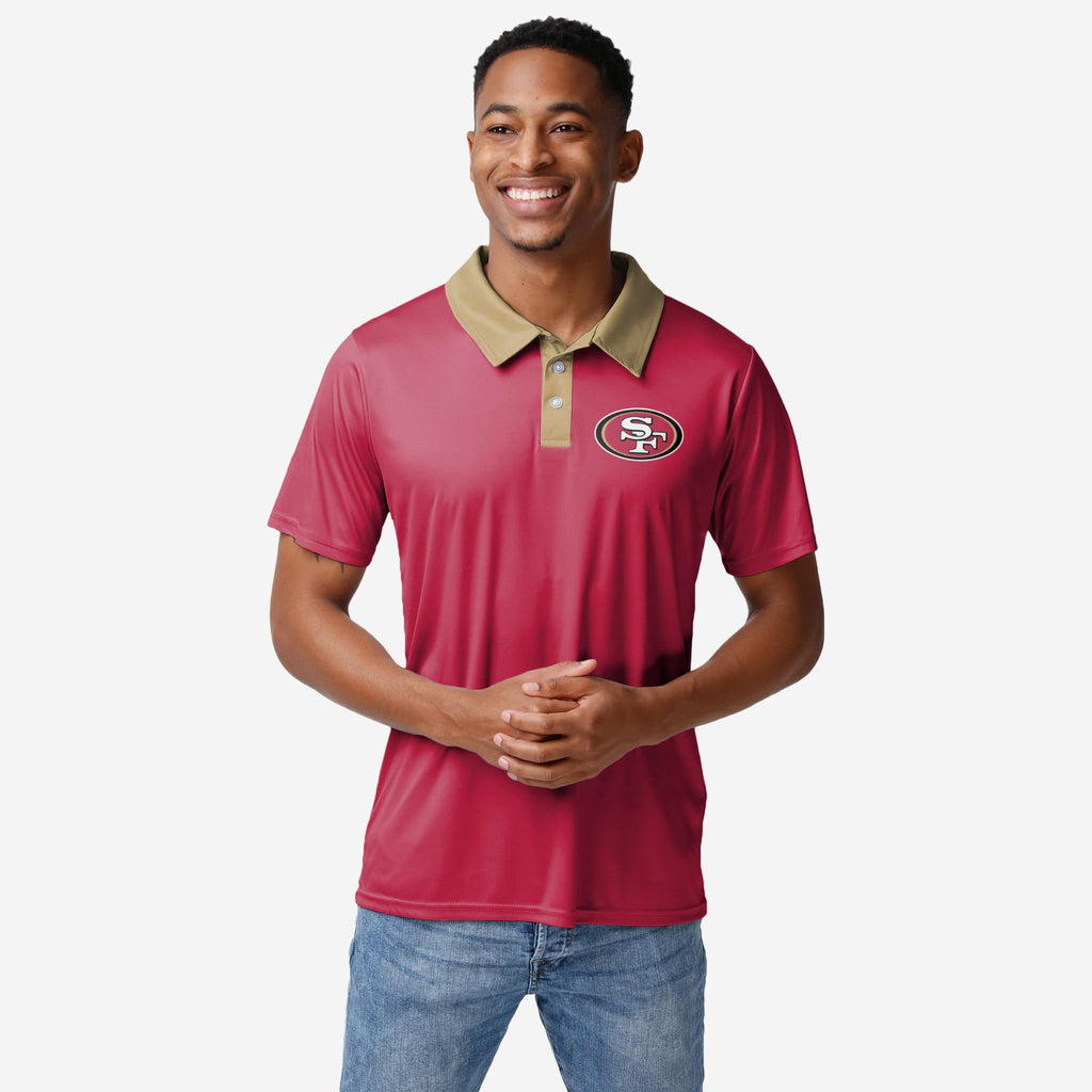 FOCO San Francisco 49ers Workday Warrior Polyester Polo Rouge M 2