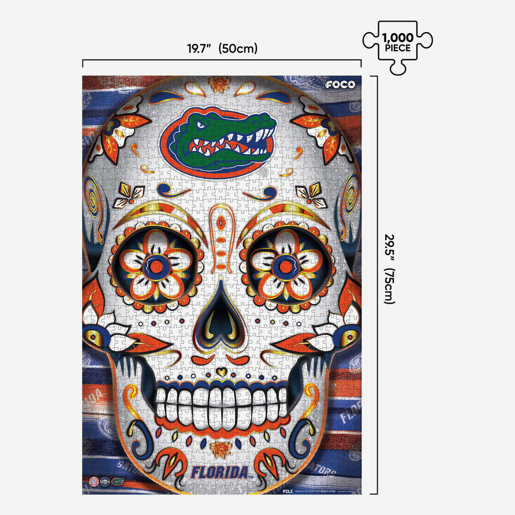 Florida Gators Sugar Skull 1000 Piece Jigsaw Puzzle PZLZ FOCO