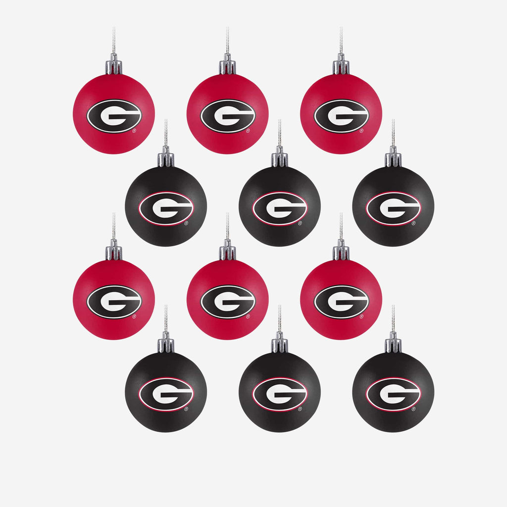 Georgia Bulldogs 12 Pack Ball Ornament Set - Image 2