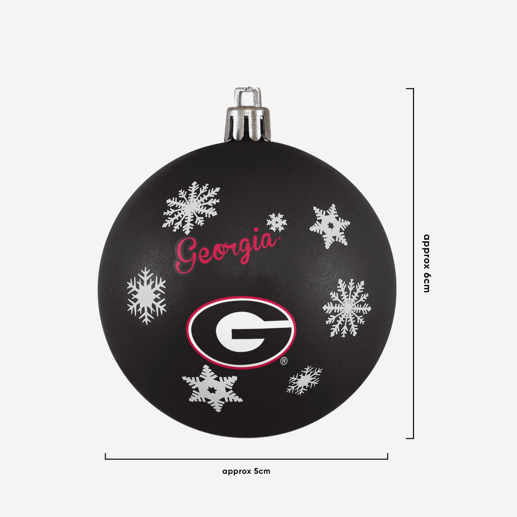 Georgia Bulldogs 5 Pack Shatterproof Ball Ornament Set - Image 4