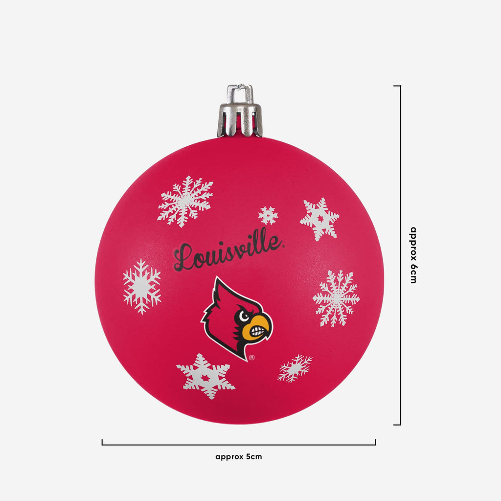 FOCO Louisville Cardinals Ornament Set Multicolor 4