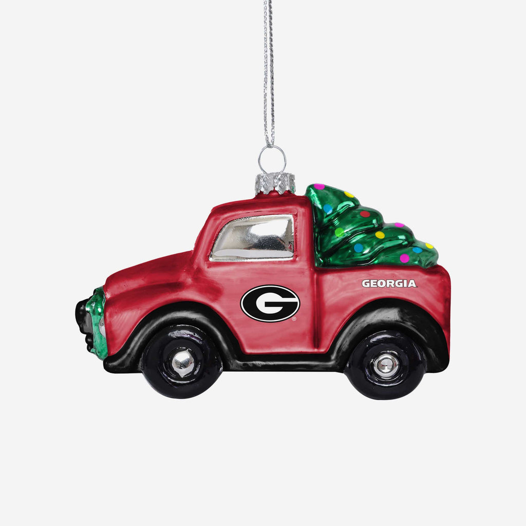Georgia Bulldogs Blown Glass Truck Ornament - Image 2