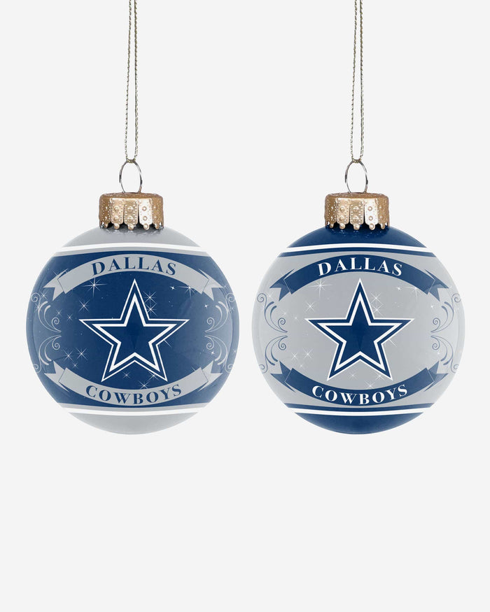 Dallas Cowboys 2 Pack Ball Ornament Set FOCO - FOCO.com