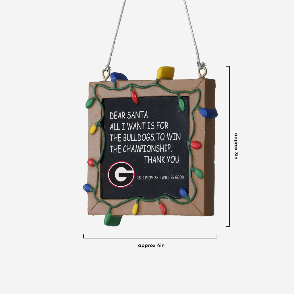 Georgia Bulldogs Chalkboard Sign Ornament - Image 4