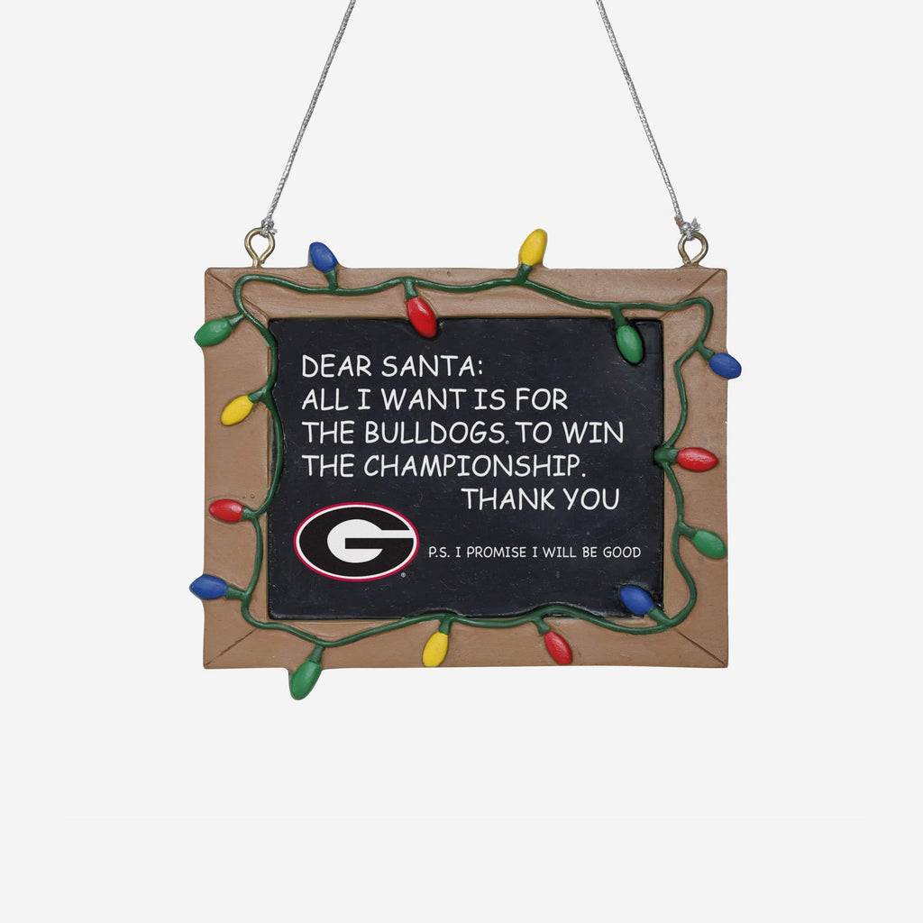 Georgia Bulldogs Chalkboard Sign Ornament - Image 2