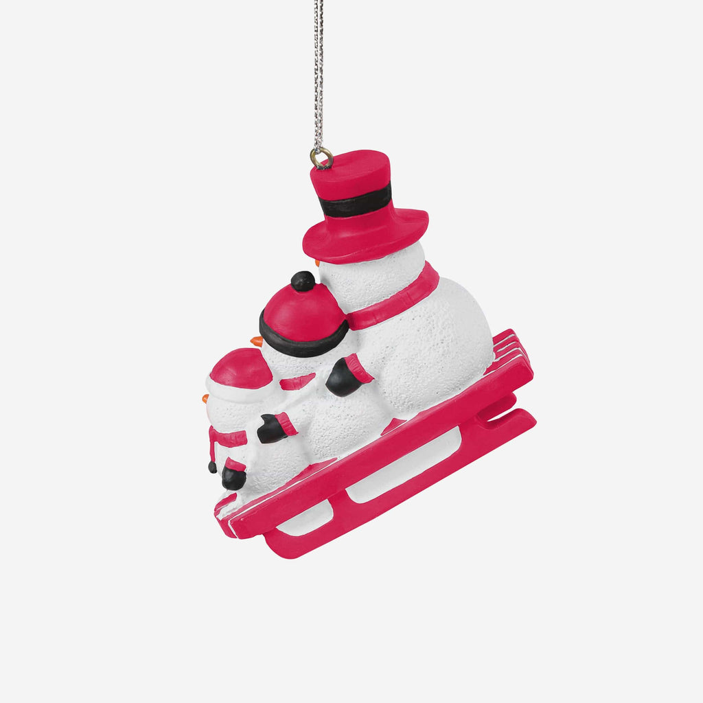 Georgia Bulldogs Sledding Snowmen Ornament - Image 4