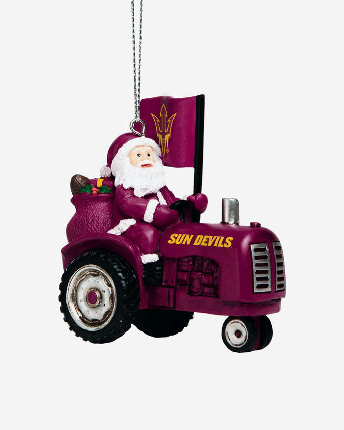 Arizona State Sun Devils Santa Riding Tractor Ornament FOCO - FOCO.com