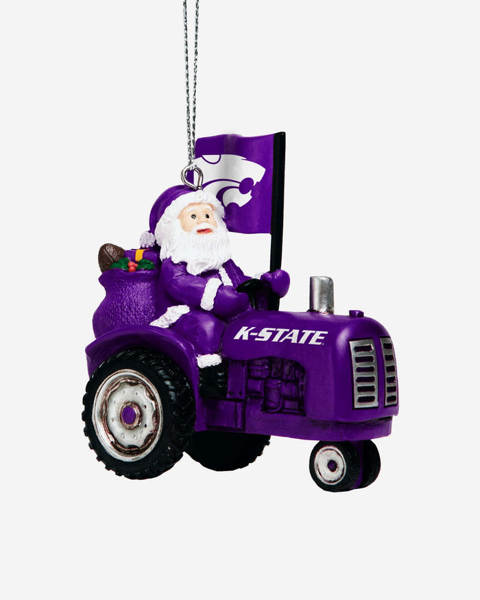 Kansas State Wildcats Santa Riding Tractor Ornament FOCO - FOCO.com