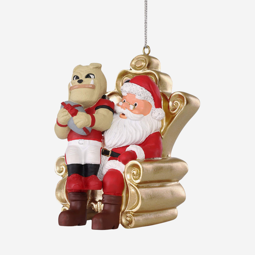 Georgia Bulldogs Hairy Dawg and Santa Ornament - Image 3