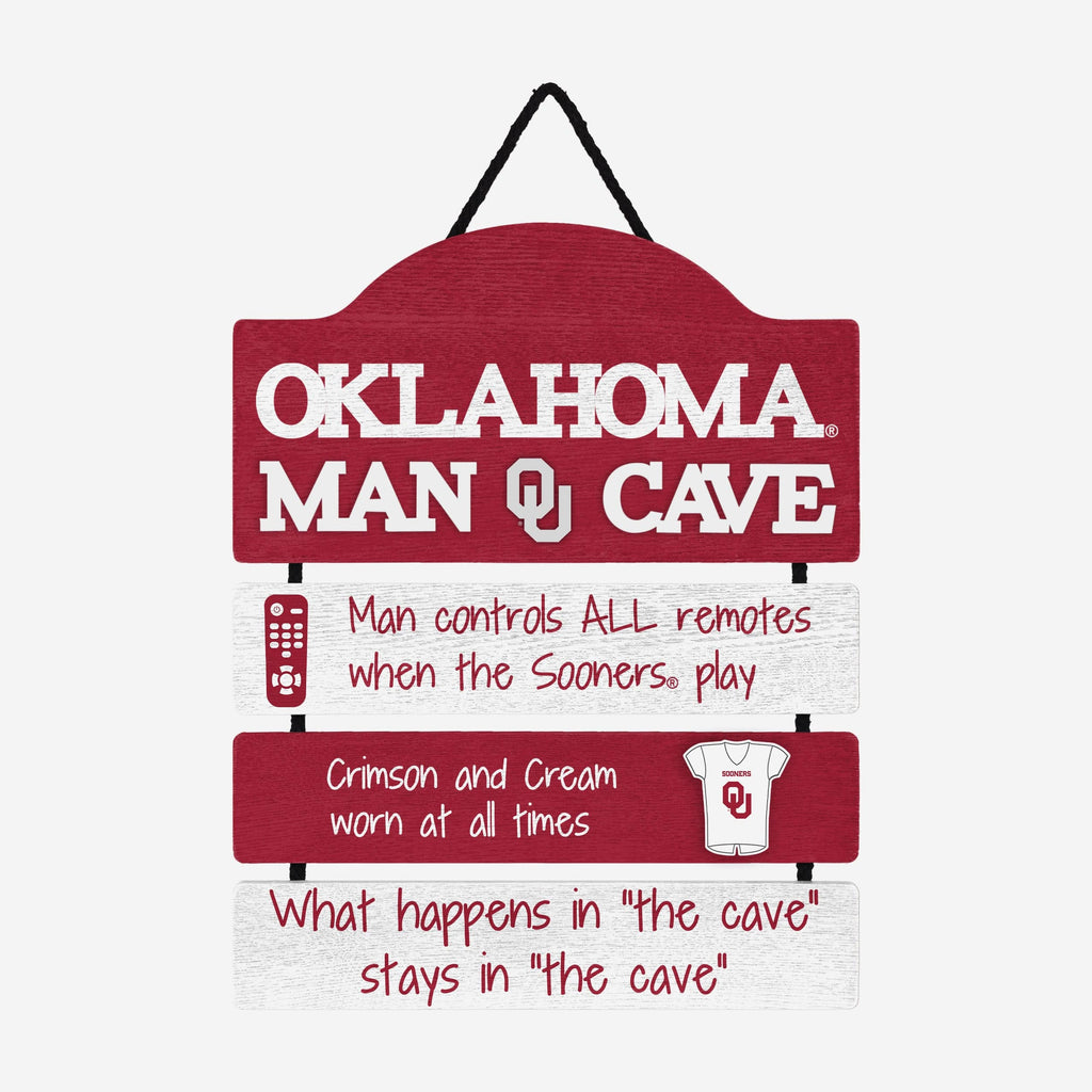 FOCO Oklahoma Sooners Mancave Sign 2