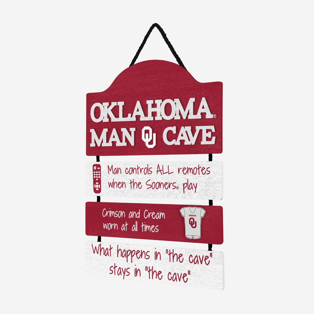 FOCO Oklahoma Sooners Mancave Sign 3