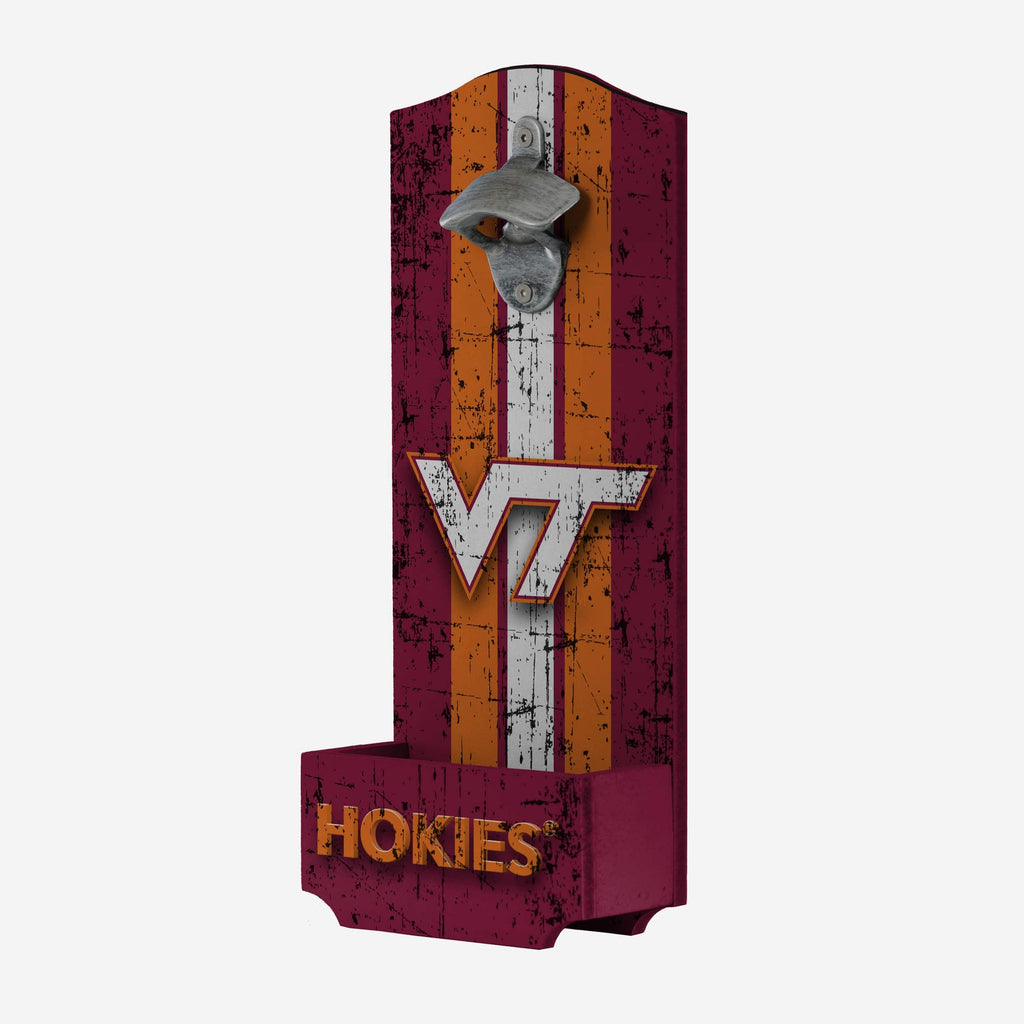 FOCO Virginia Tech Hokies Holz Flaschenöffner Schild 2