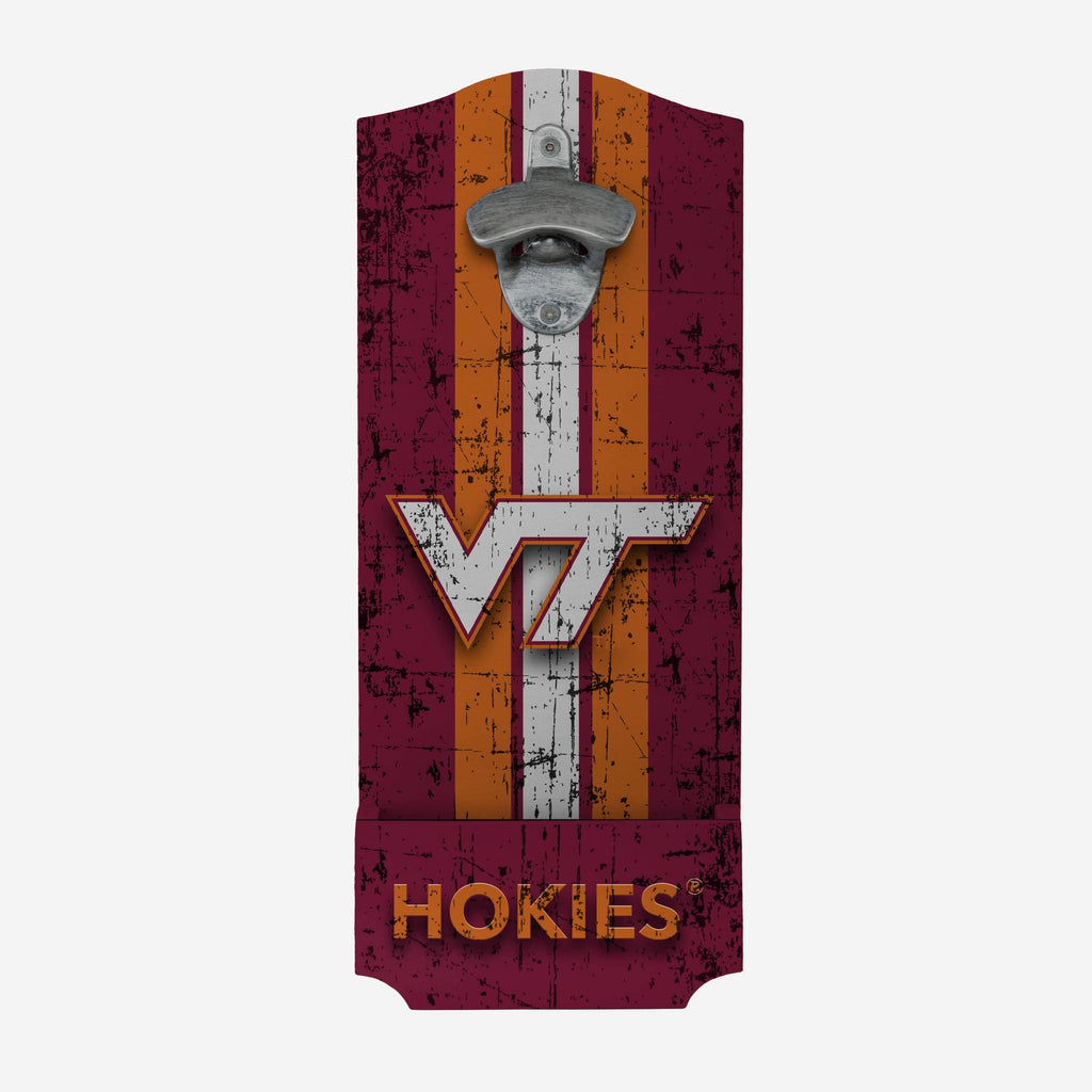 FOCO Virginia Tech Hokies Holz Flaschenöffner Schild 3