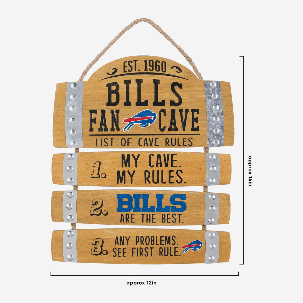 FOCO Buffalo Bills Barrel Slat Mancave Sign 4
