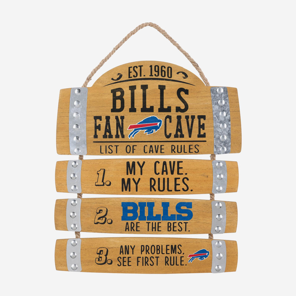 FOCO Buffalo Bills Barrel Slat Mancave Sign 2
