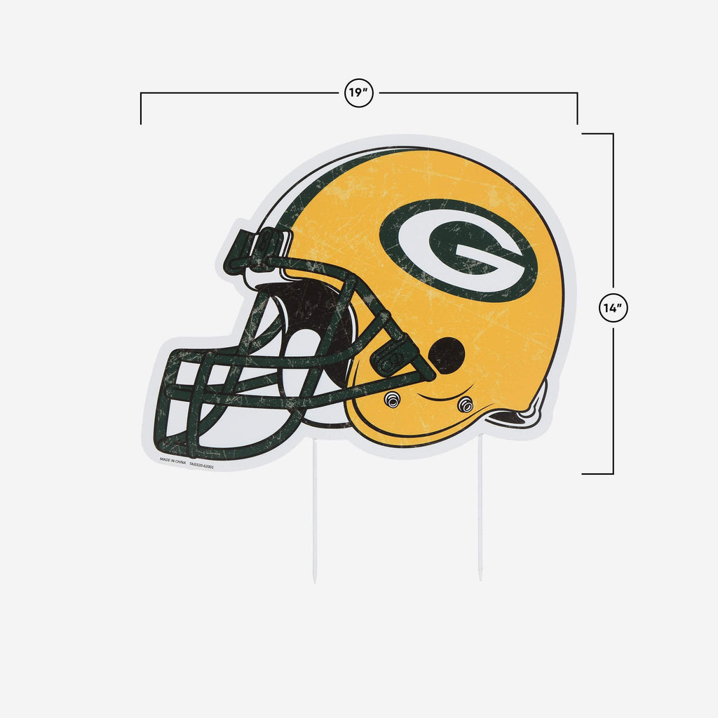 FOCO Green Bay Packers Home Field Stake Helmet Sign 4