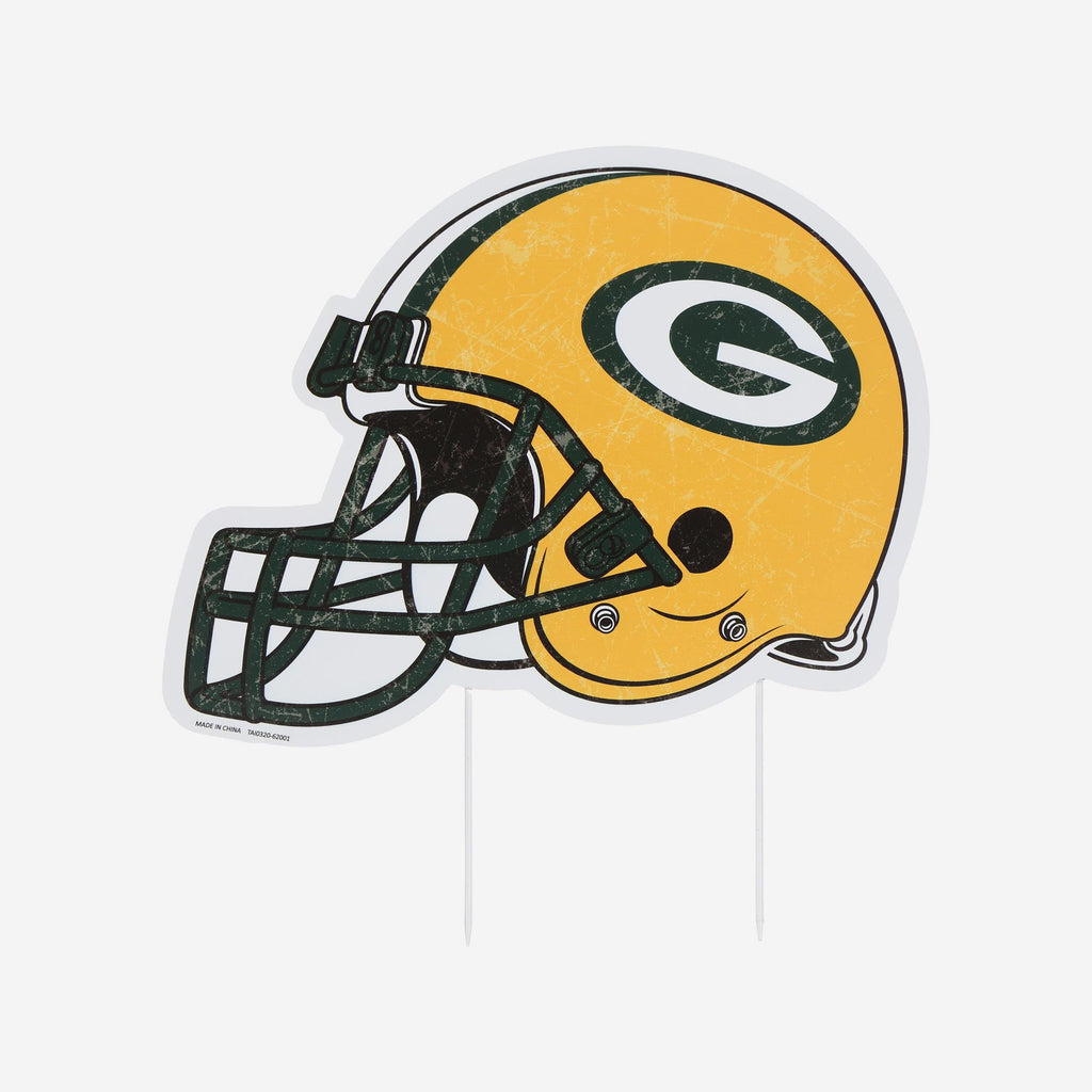 FOCO Green Bay Packers Home Field Stake Helmet Sign 2