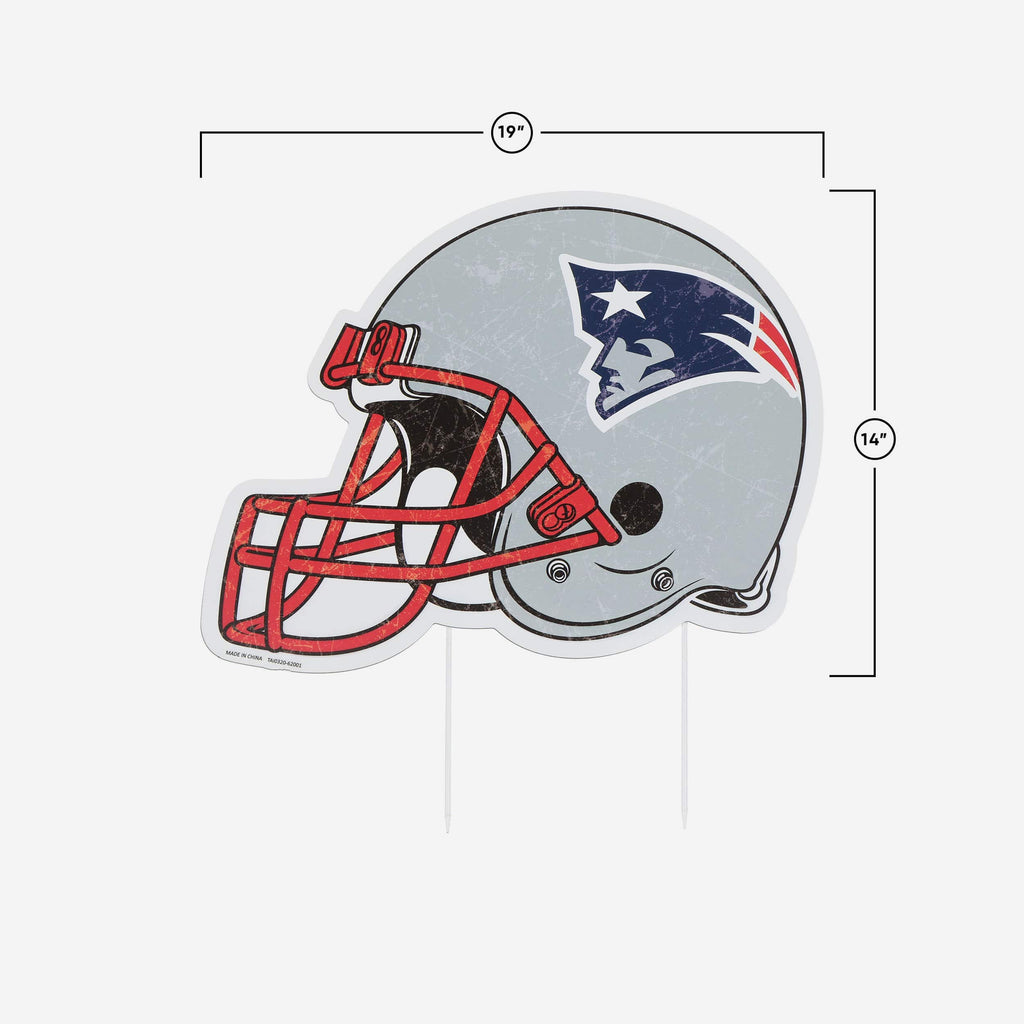american football helmet patriots New England Patriots Home Field Stake Helmet Sign FOCO