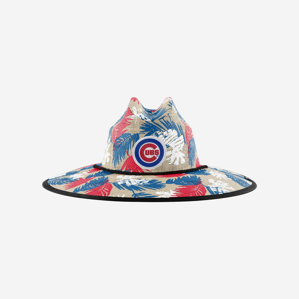 FOCO Chicago Cubs Floral Printed Straw Hat Unisex 2