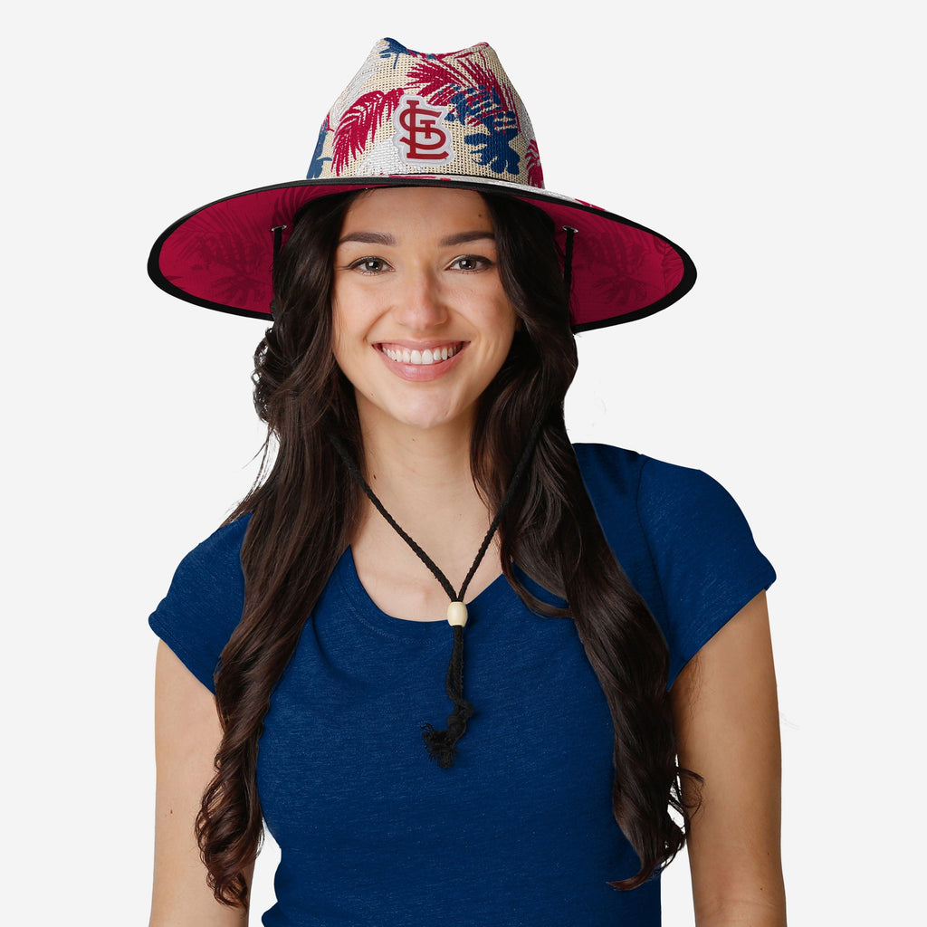 St Louis Cardinals Floral Printed Straw Hat FOCO