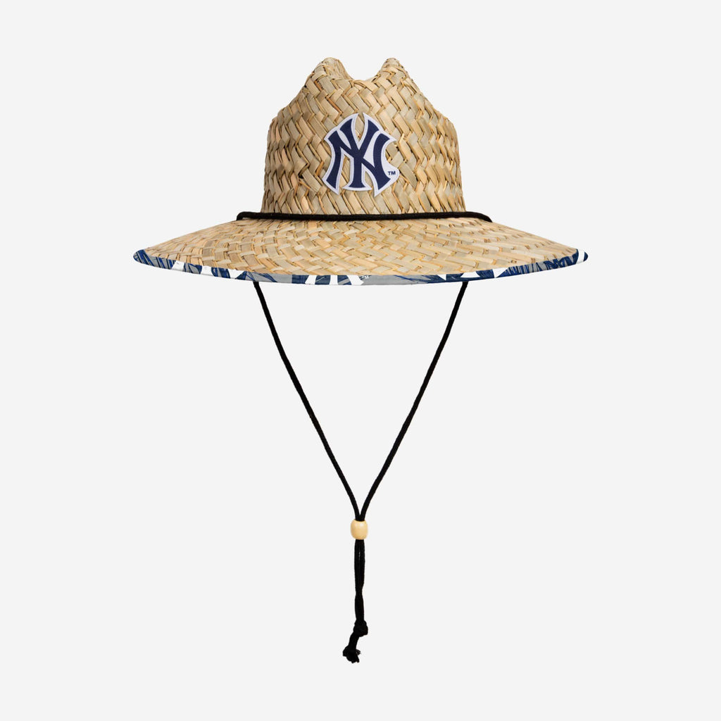 New York Yankees Floral Straw Hat
