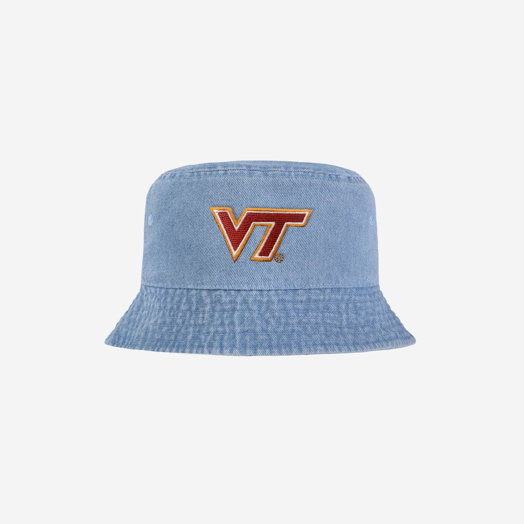 FOCO Virginia Tech Hokies Denim Bucket Hat Unisex 2