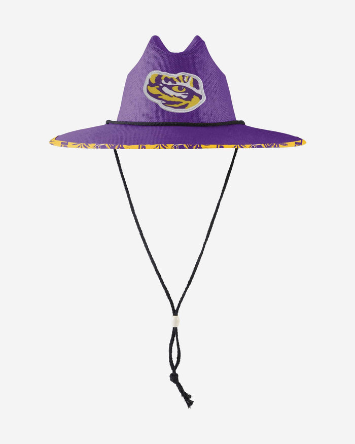 LSU Tigers Team Color Straw Hat FOCO - FOCO.com