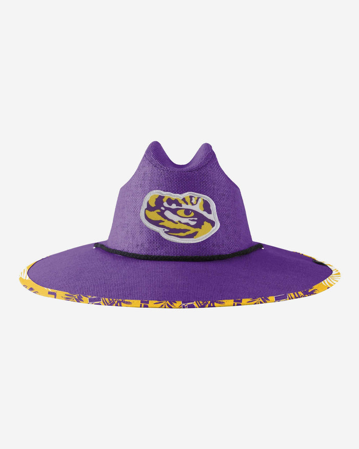 LSU Tigers Team Color Straw Hat FOCO - FOCO.com