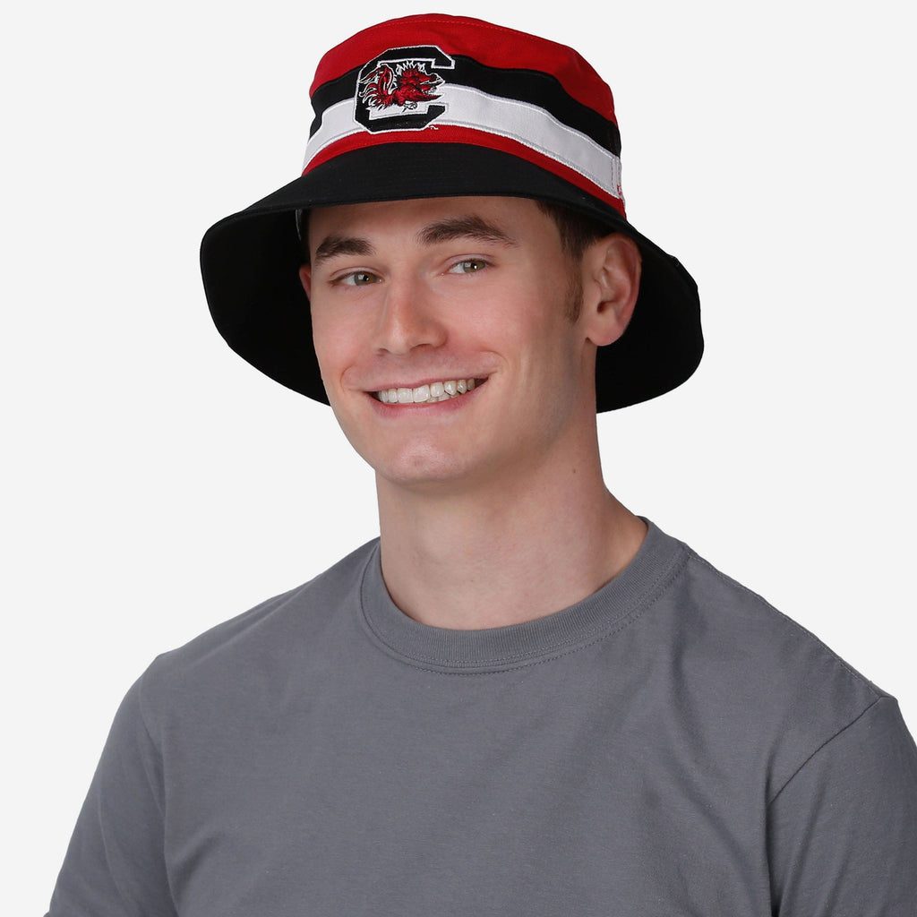 FOCO South Carolina Gamecocks Team Stripe Bucket Hat 3
