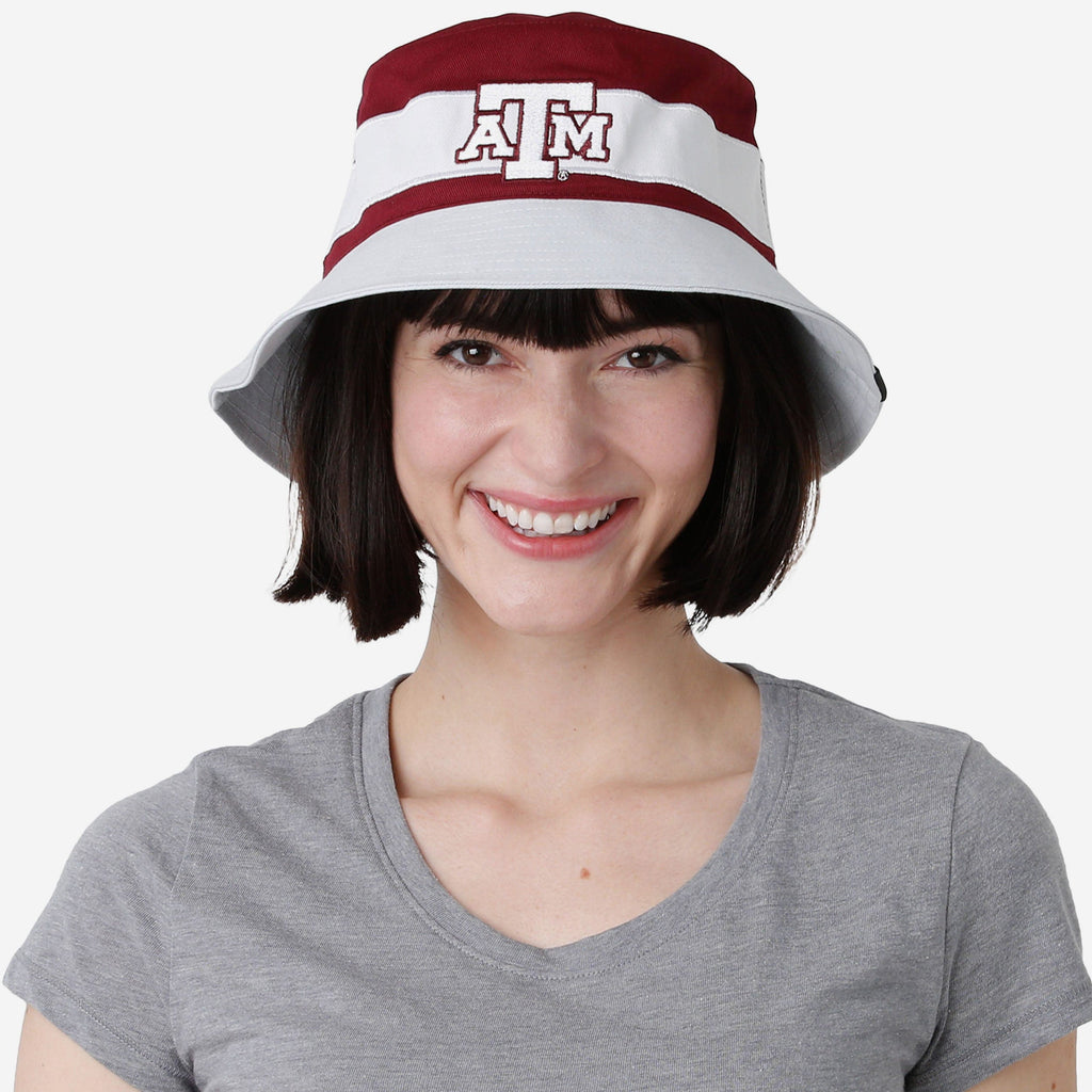 FOCO Texas A&M Aggies Team Stripe Bucket Hat 3