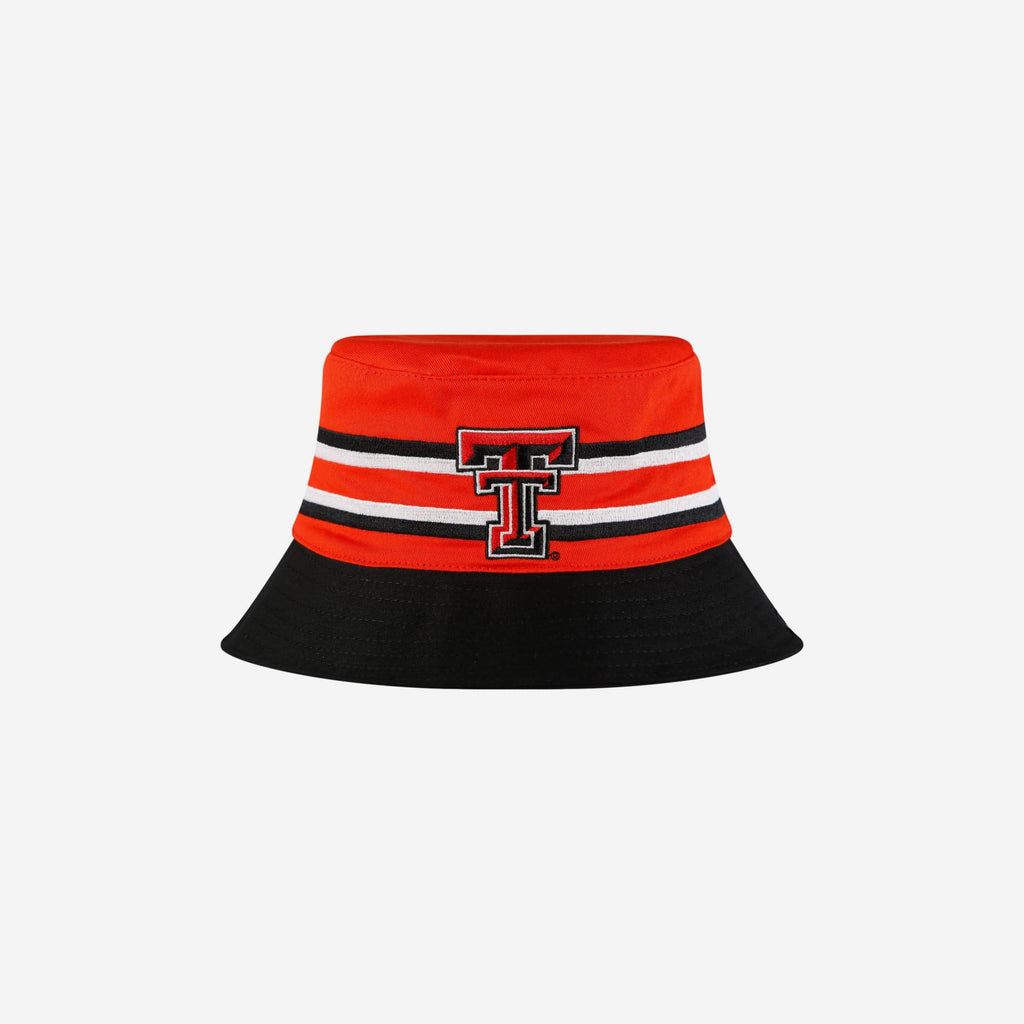 FOCO Texas Tech Red Raiders Team Stripe Bucket Hat Unisex 2
