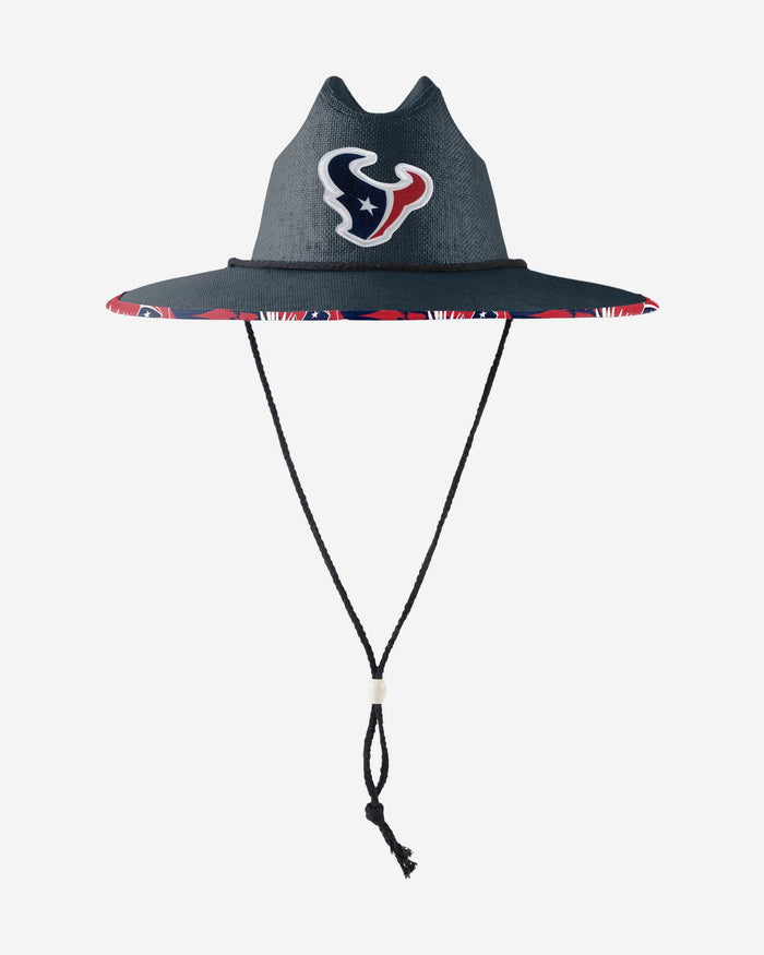 Houston Texans Team Color Straw Hat FOCO - FOCO.com