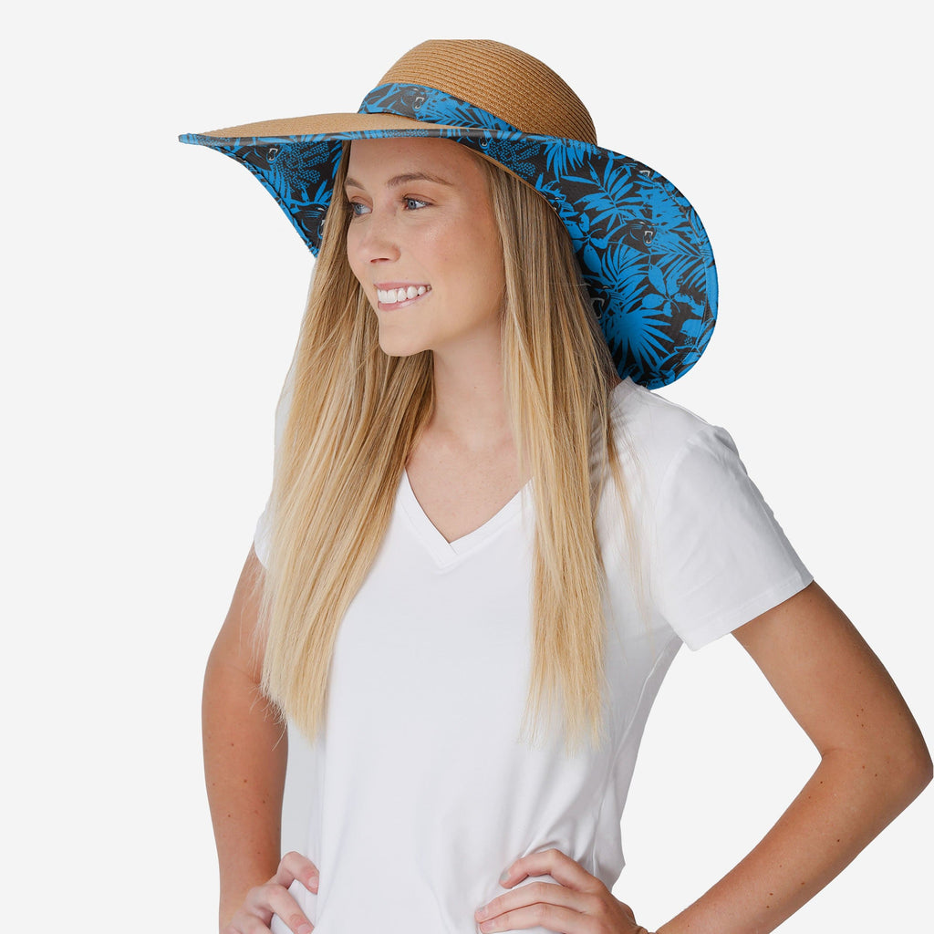 FOCO Carolina Panthers Floral Straw Hat Women 4