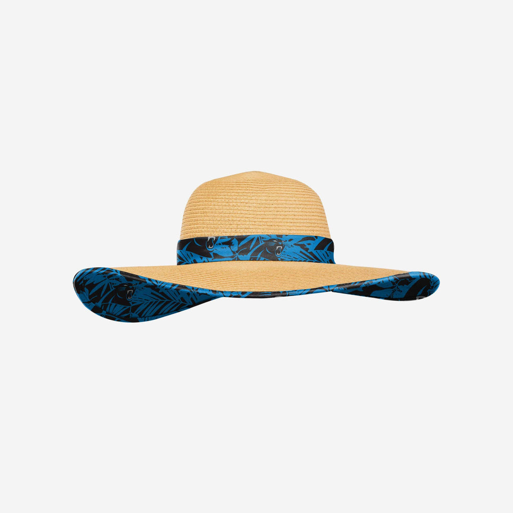 FOCO Carolina Panthers Floral Straw Hat Women 2