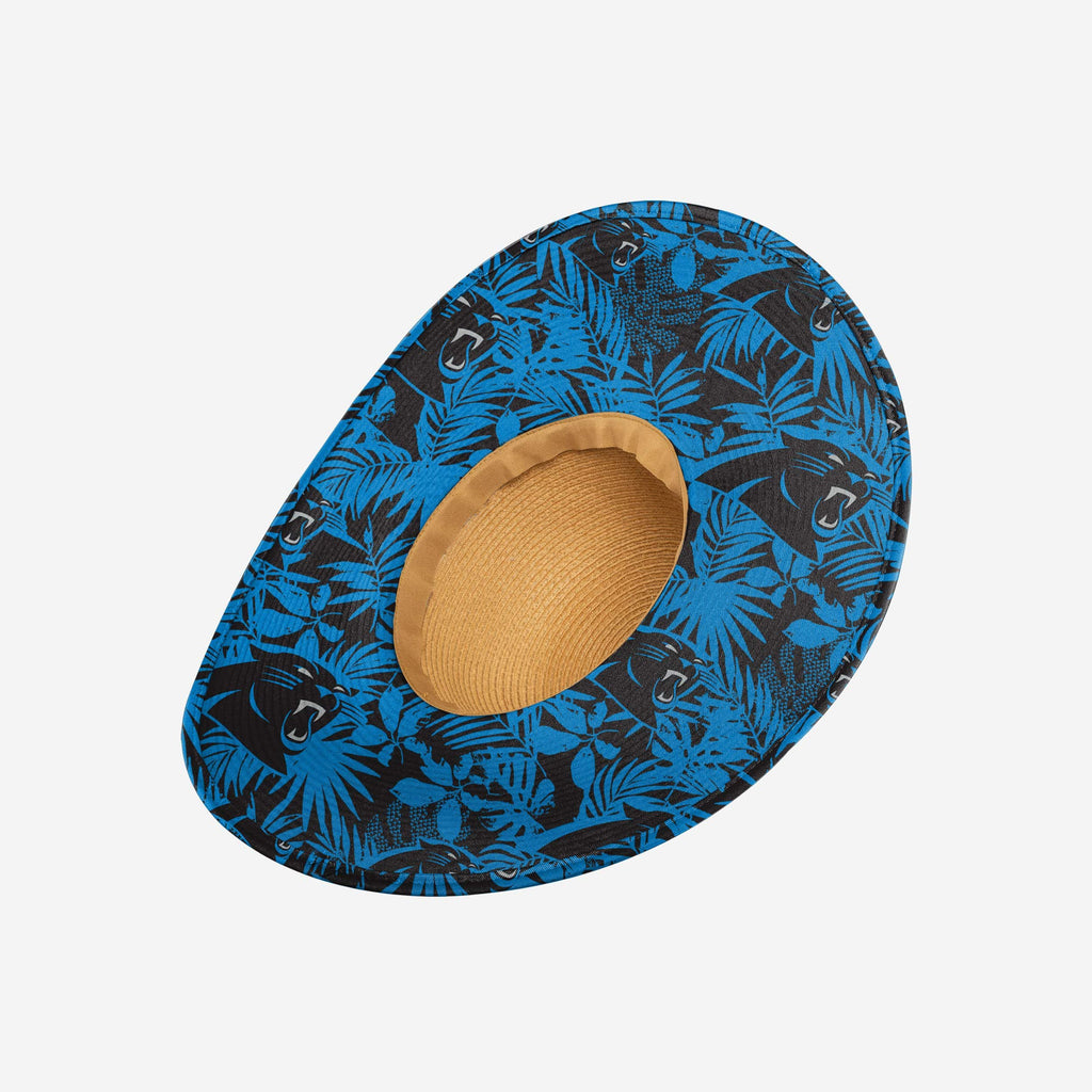 FOCO Carolina Panthers Floral Straw Hat Women 3