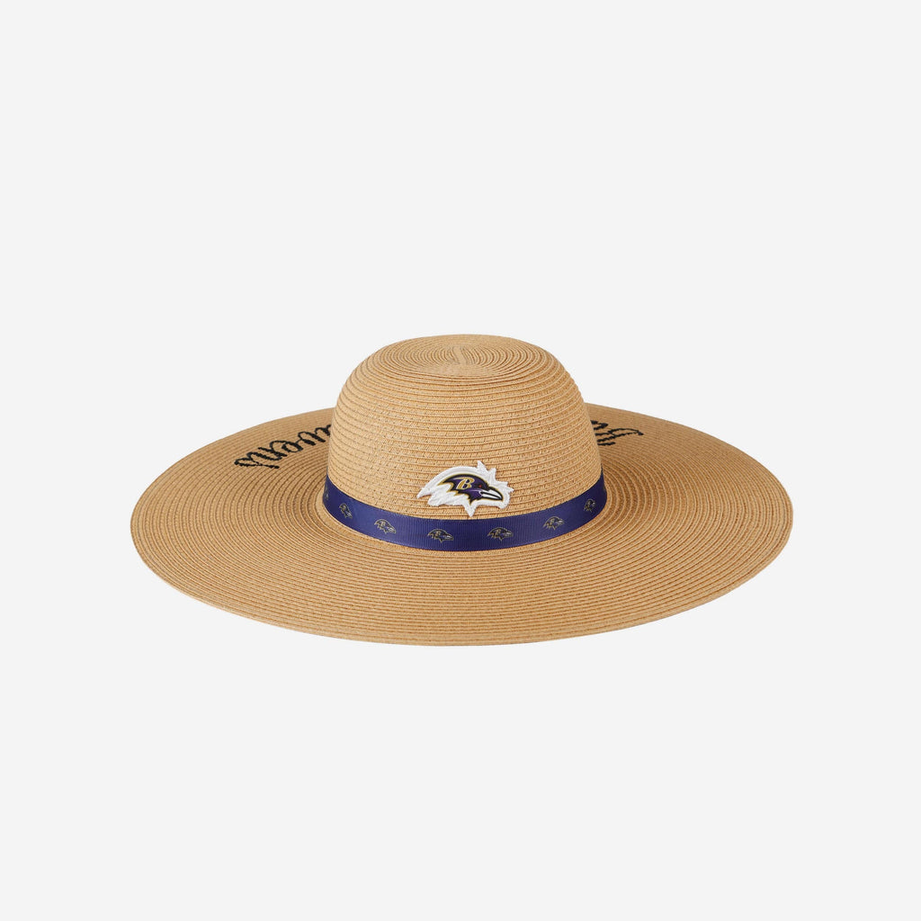 FOCO Baltimore Ravens Wordmark Beach Straw Hat Women 2
