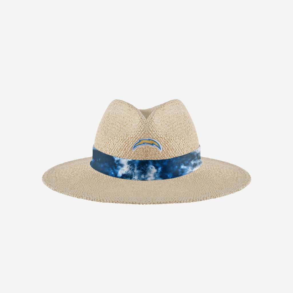 FOCO Los Angeles Chargers Tie-Dye Ribbon Straw Hat Multicolor 2