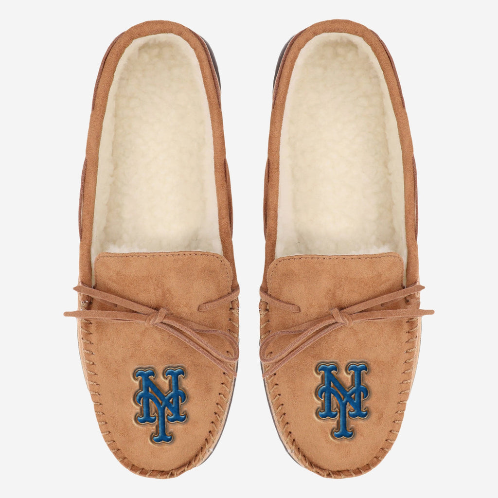 FOCO New York Mets Moccasin Slipper Blue/M 3