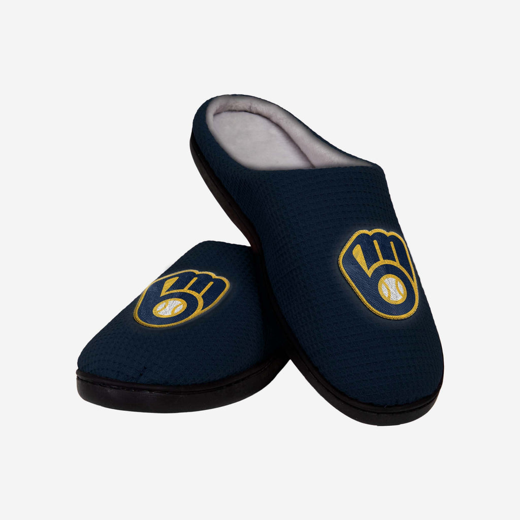 FOCO Milwaukee Brewers Slide Slipper Blue Men Size M 4