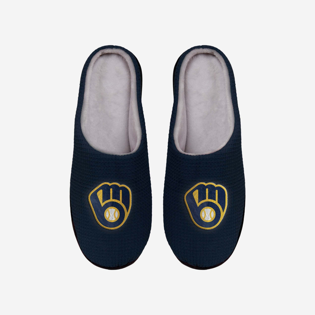 FOCO Milwaukee Brewers Slide Slipper Blue Men Size M 2
