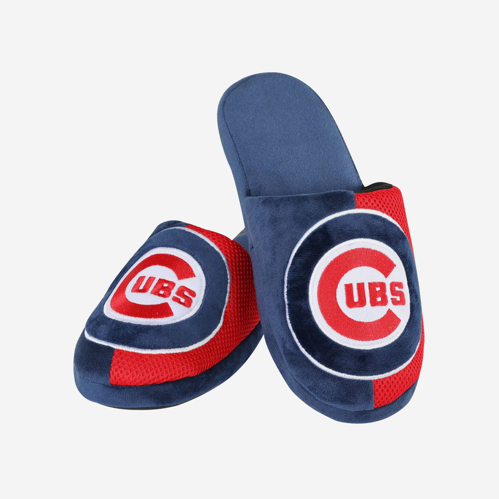 FOCO Chicago Cubs Staycation Slipper Blue Men Size S 4
